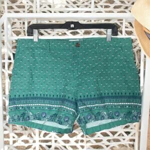 Old Navy Women's 14 Floral Boho Linen Blend Shorts 34" Waist 4" Inseam Mid Rise